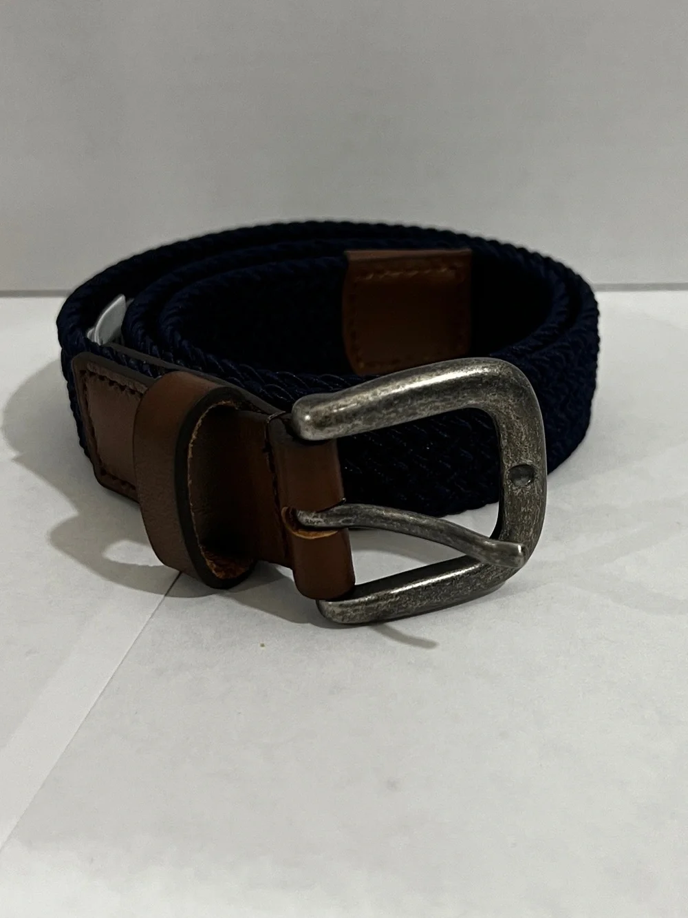 Janie and Jack Boys Braided Navy Blue Belt Size 2-3 Toddler With Buckle